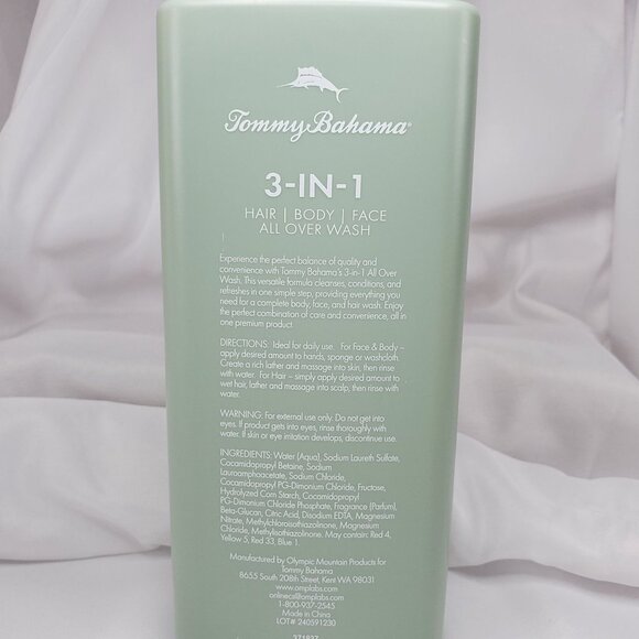 Tommy Bahama 3-In-1 Special Edition Hair/Body/Face All Over Wash Sandalwood Scen - Picture 5 of 6